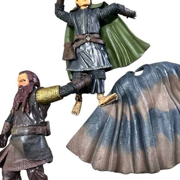 Lord of The Rings Action Figures Lot Of 15 Weapons  LOTR Marvel 2002 Horses - Picture 7 of 16